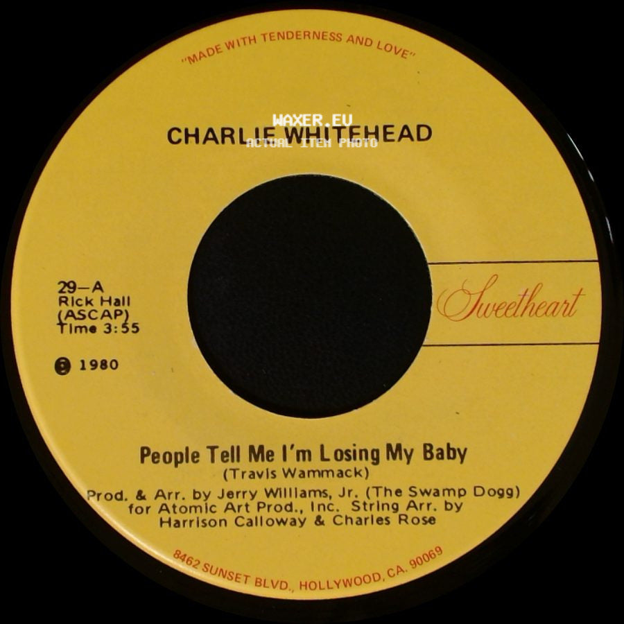Charlie Whitehead - People Tell Me I'm Losing My Baby / I Finally Found Myself Something To Sing About side A