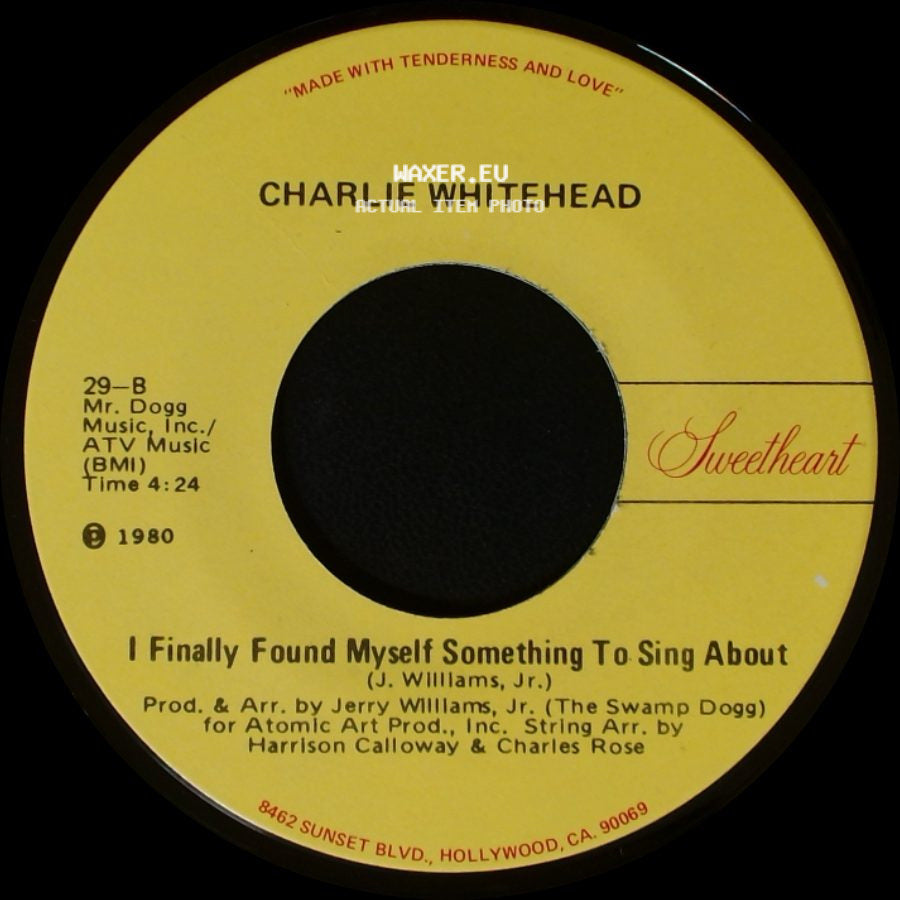 Charlie Whitehead - People Tell Me I'm Losing My Baby / I Finally Found Myself Something To Sing About side B