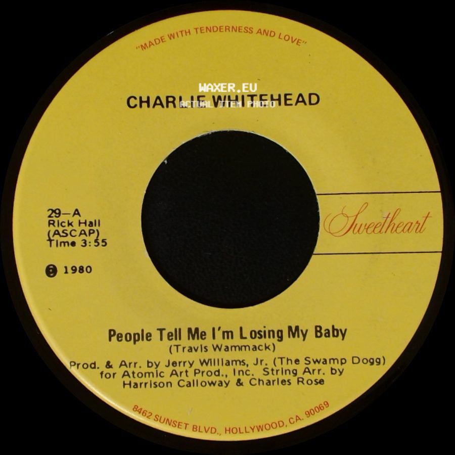 Charlie Whitehead - People Tell Me I'm Losing My Baby / I Finally Found Myself Something To Sing About side A