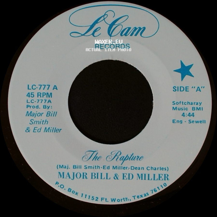 Major Bill & Ed Miller - (Theme From) The Rapture / The Rapture side B