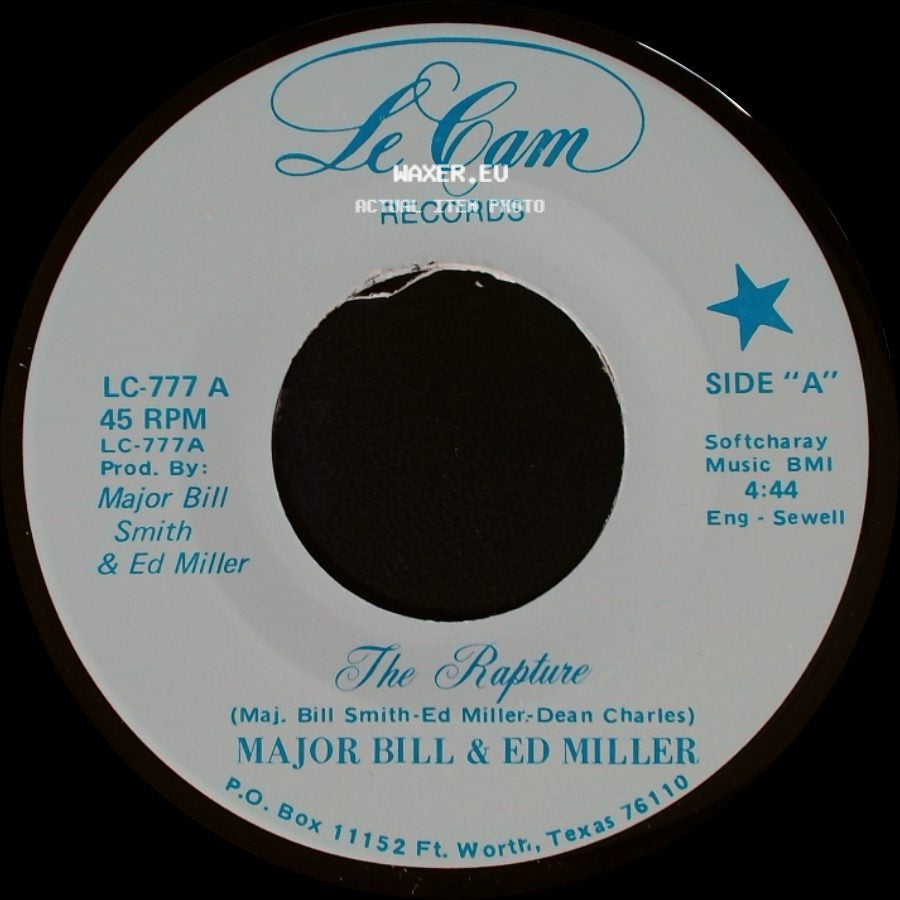 Major Bill & Ed Miller - The Rapture / (Theme From) The Rapture side A