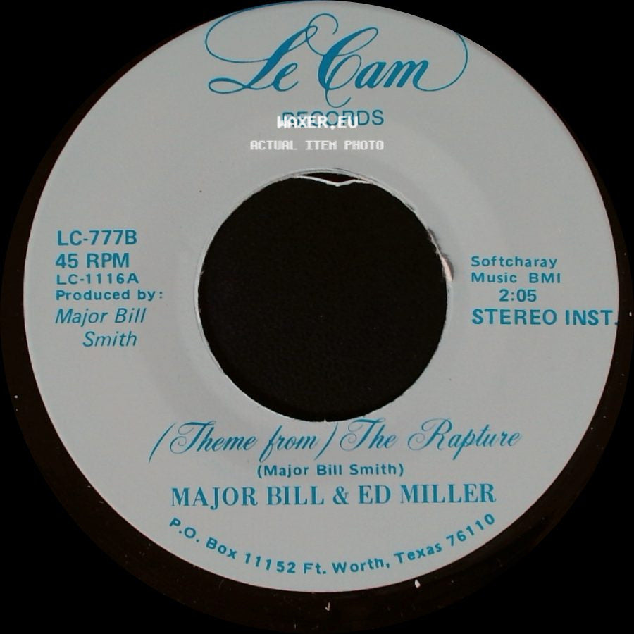 Major Bill & Ed Miller - The Rapture / (Theme From) The Rapture side B