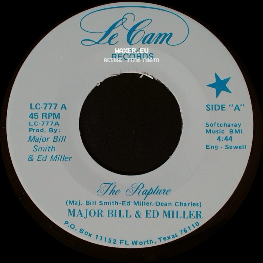 Major Bill & Ed Miller - The Rapture / (Theme From) The Rapture side A