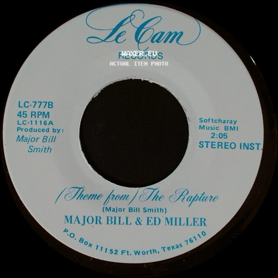 Major Bill & Ed Miller - The Rapture / (Theme From) The Rapture side B
