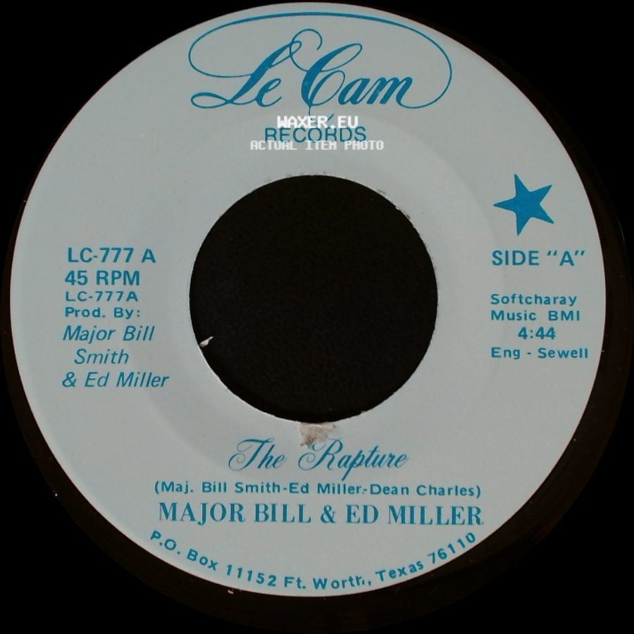 Major Bill & Ed Miller - The Rapture / (Theme From) The Rapture side A