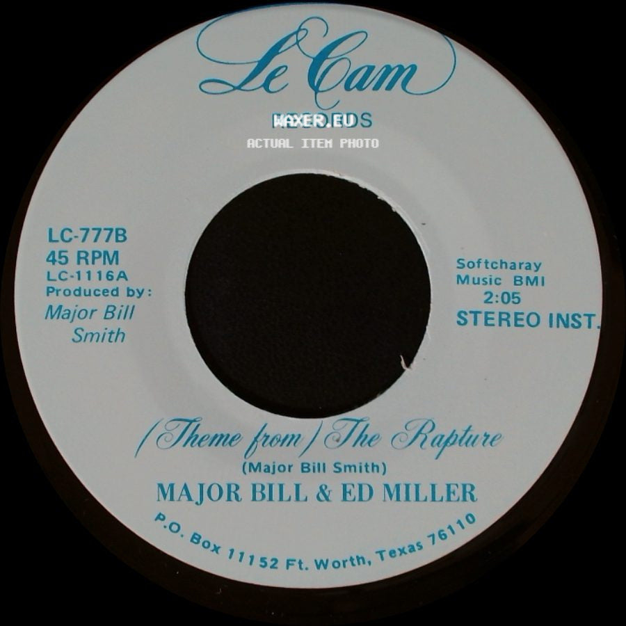 Major Bill & Ed Miller - The Rapture / (Theme From) The Rapture side B
