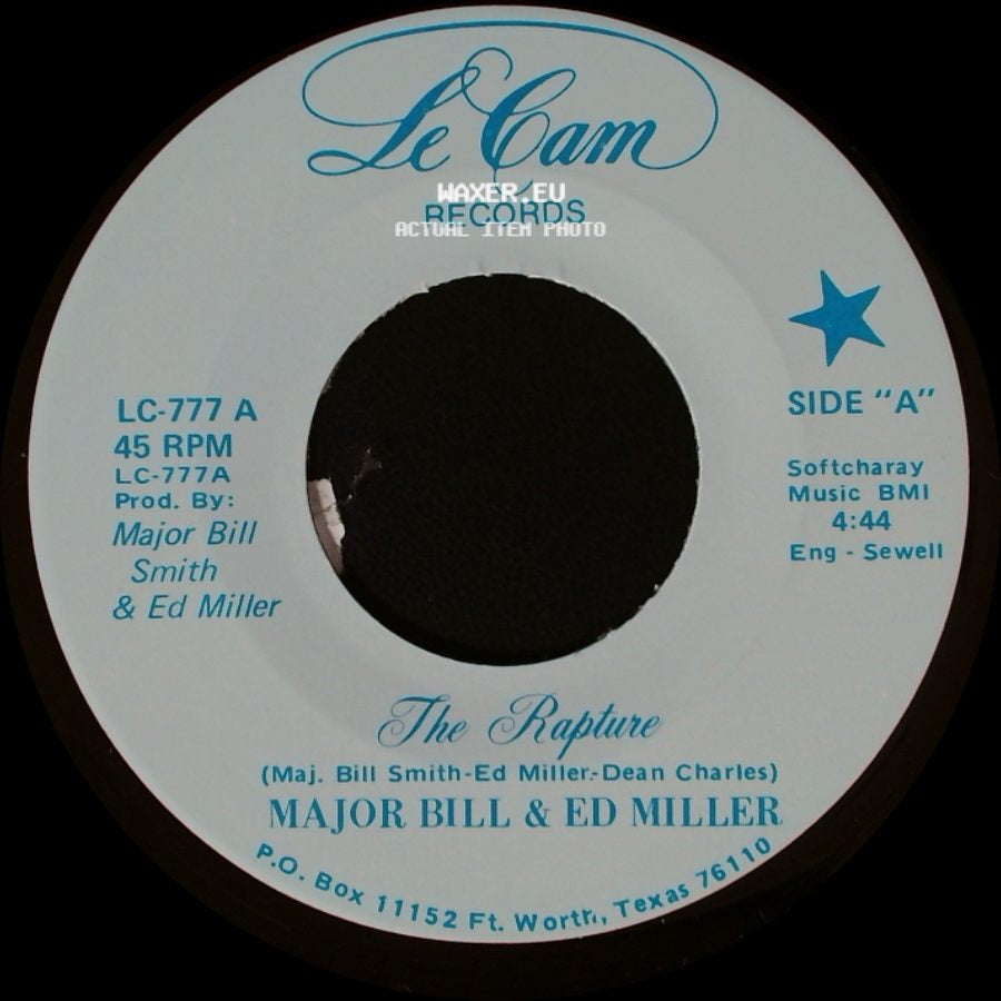 Major Bill & Ed Miller - The Rapture / /Theme From/ The Rapture side A
