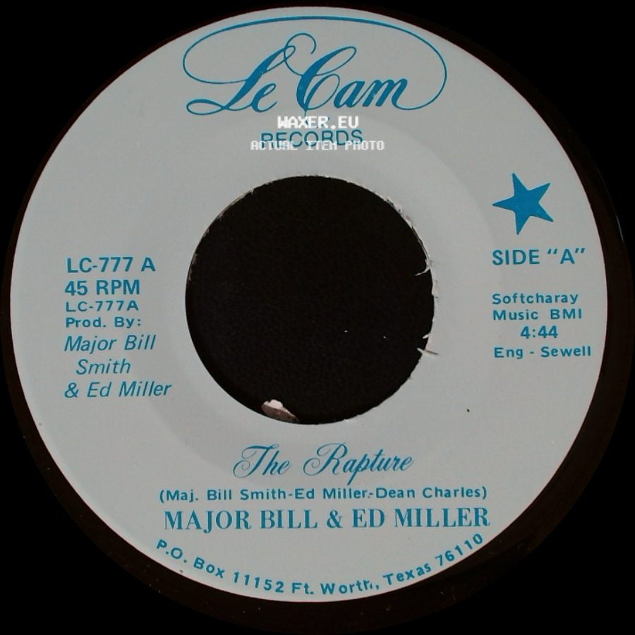 Major Bill & Ed Miller - The Rapture / (Theme From) The Rapture side A