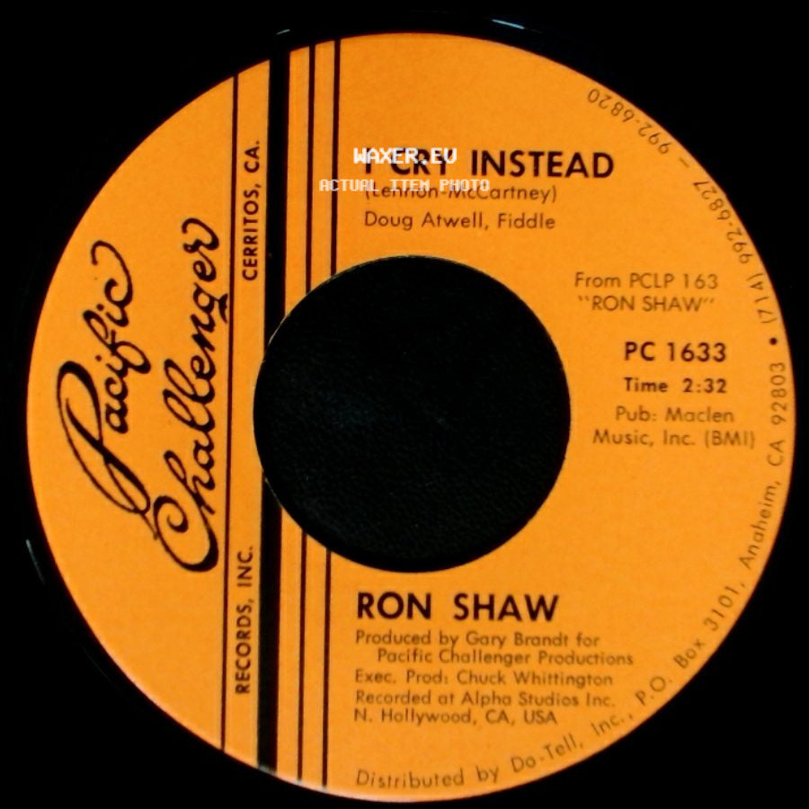 Ron Shaw - Kansas City / I Cry Instead side B