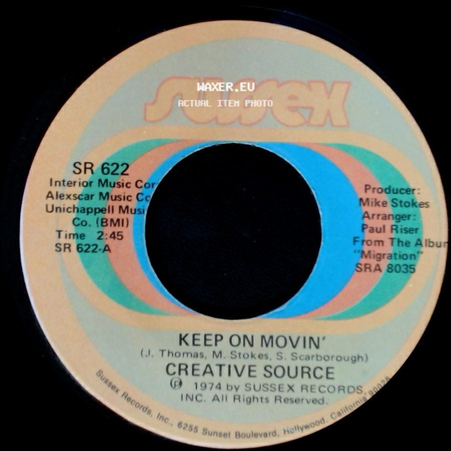 Creative Source - I Just Can't See Myself (Without You) / Keep On Movin' side B