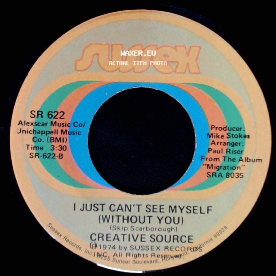 Creative Source - Keep On Movin' / I Just Can't See Myself (Without You) side B