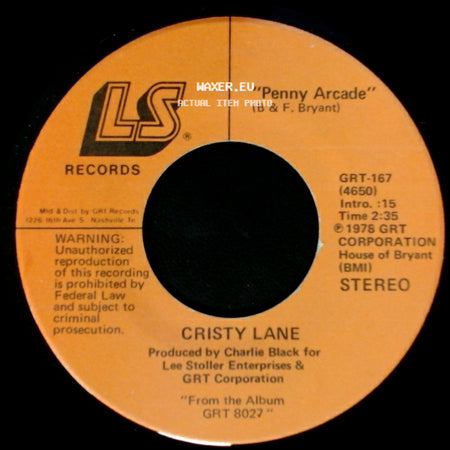 Cristy Lane - Penny Arcade / Somebody's Baby side A