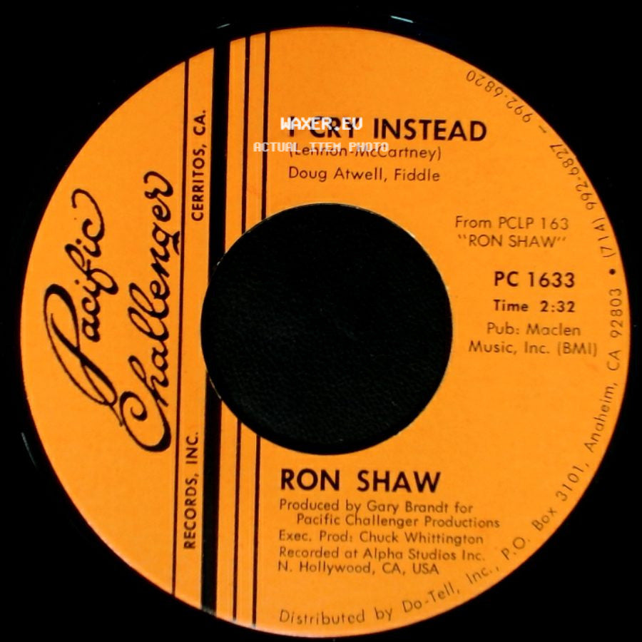 Ron Shaw - Kansas City / I Cry Instead side B