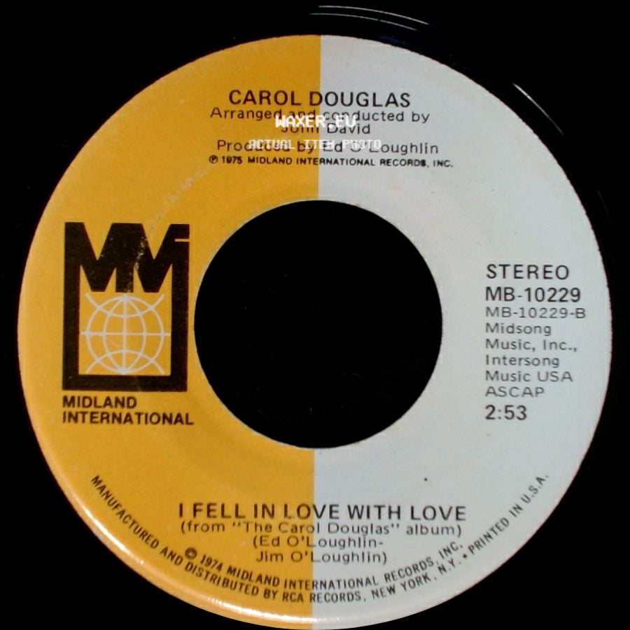 Carol Douglas - A Hurricane Is Coming Tonite / I Fell In Love With Love side B