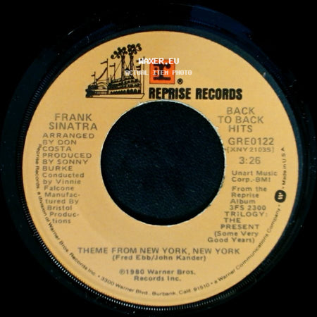 Frank Sinatra - Theme From New York, New York / You And Me (We Wanted It All) side A