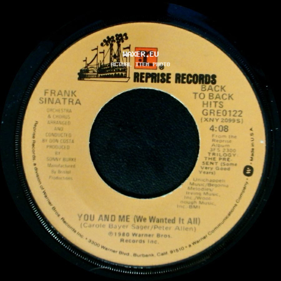 Frank Sinatra - Theme From New York, New York / You And Me (We Wanted It All) side B