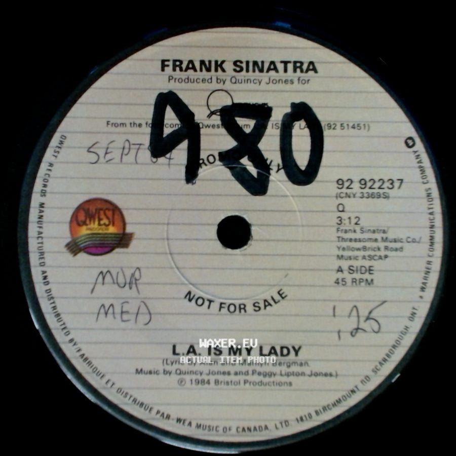 Frank Sinatra - L.A. Is My Lady / Until The Real Thing Comes Along side A