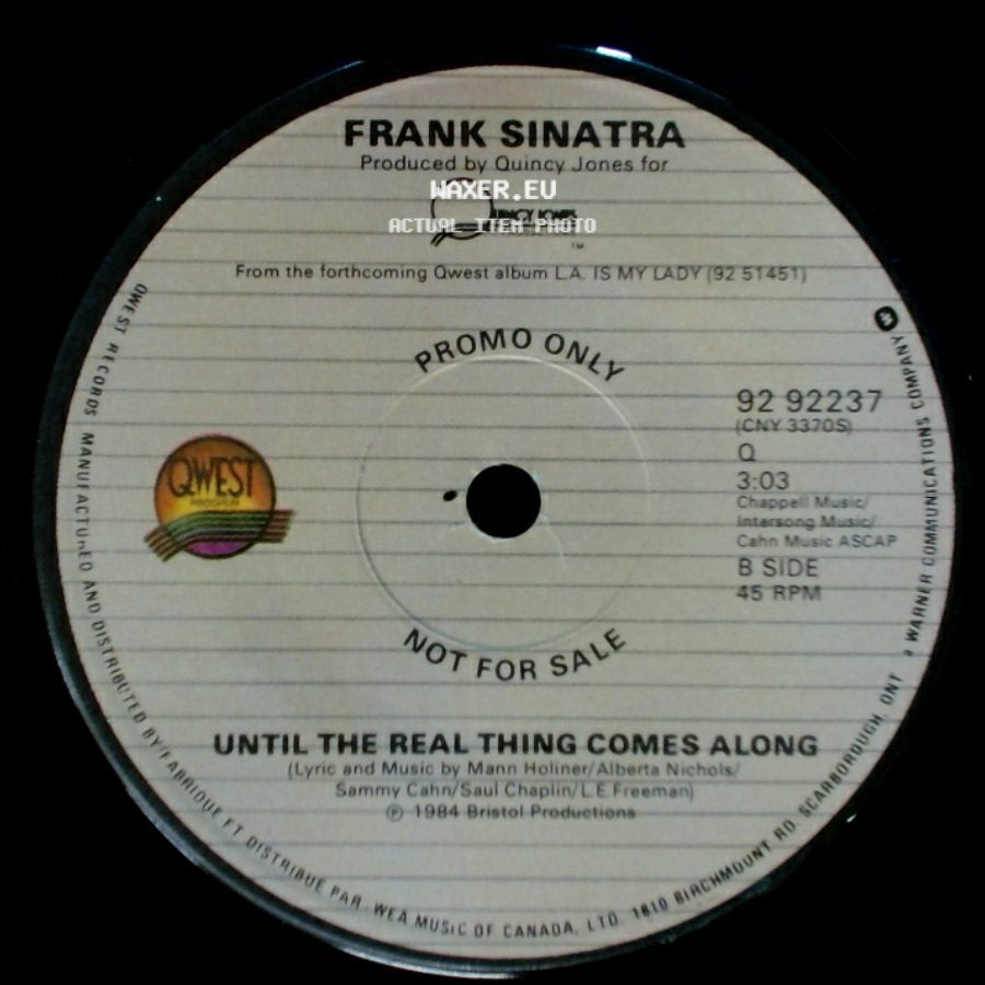 Frank Sinatra - L.A. Is My Lady / Until The Real Thing Comes Along side B