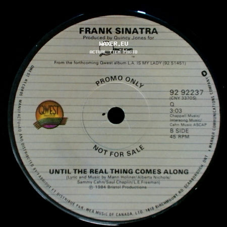 Frank Sinatra - L.A. Is My Lady / Until The Real Thing Comes Along side B