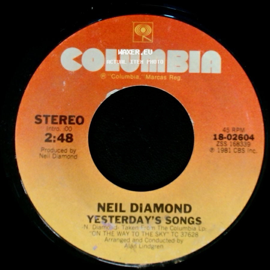 Neil Diamond - Guitar Heaven / Yesterday's Songs side B