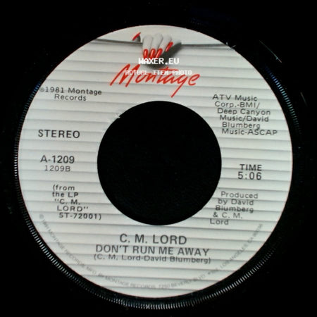C. M. Lord - Don't Run Me Away / Flashback side A