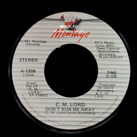 C. M. Lord - Flashback / Don't Run Me Away side B