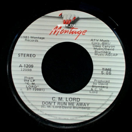 C. M. Lord - Don't Run Me Away / Flashback side A