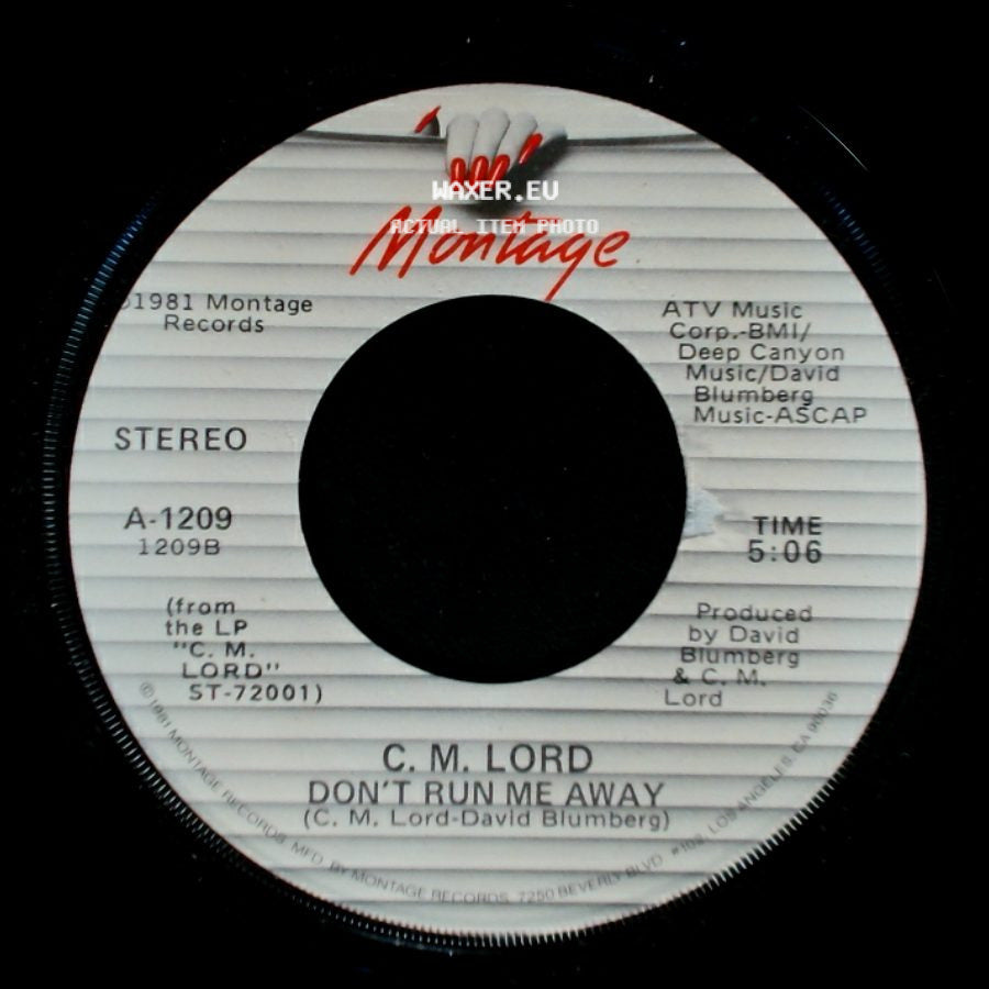 C. M. Lord - Don't Run Me Away / Flashback side A