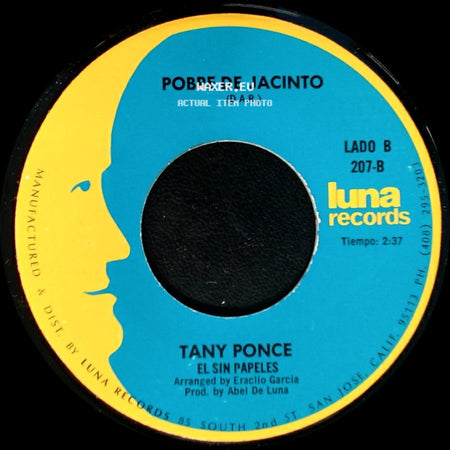 Tany Ponce - Por Venir De Contrabando / El Sin Papeles side B