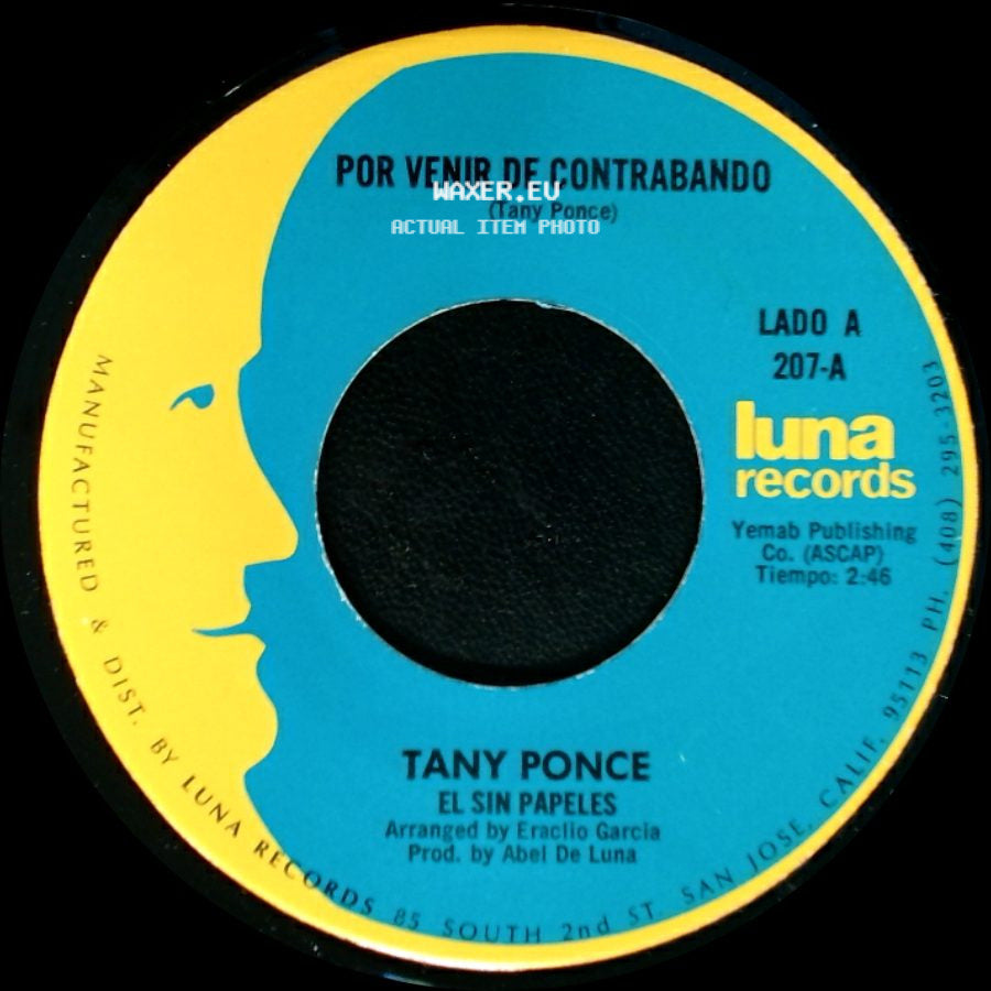 Tany Ponce - Por Venir De Contrabando / Pobre De Jacinto side A