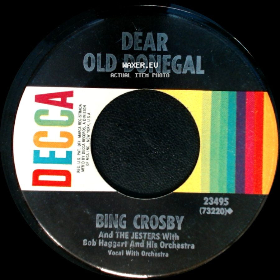 Bing Crosby / Bing Crosby And The Jesters With Bob Haggart And His Orchestra - Macnamara's Band / Dear Old Donegal side B