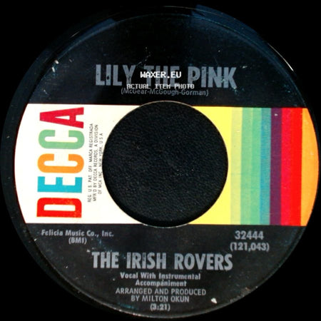 The Irish Rovers - Lily The Pink / Mrs. Crandall's Boardinghouse side A