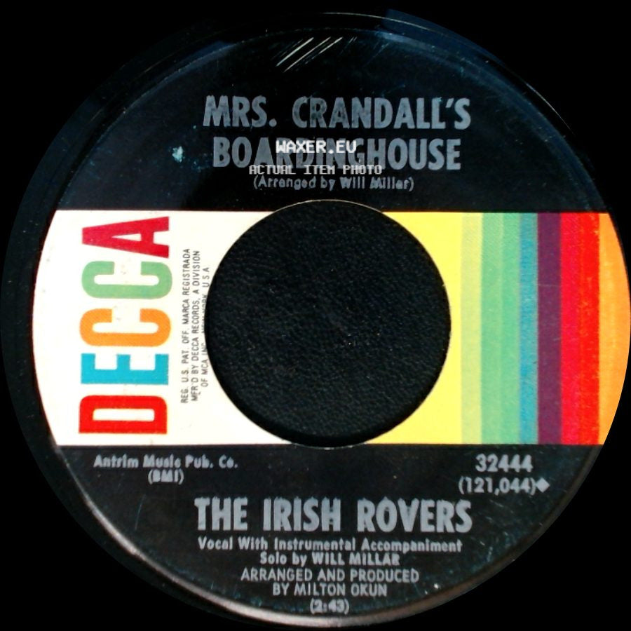 The Irish Rovers - Lily The Pink / Mrs. Crandall's Boardinghouse side B