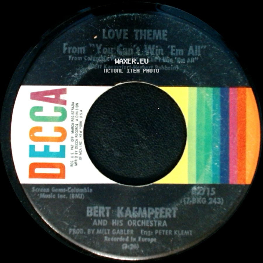 Bert Kaempfert And His Orchestra - Flight To Mecca / Love Theme From "You Can't Win 'em All" side B