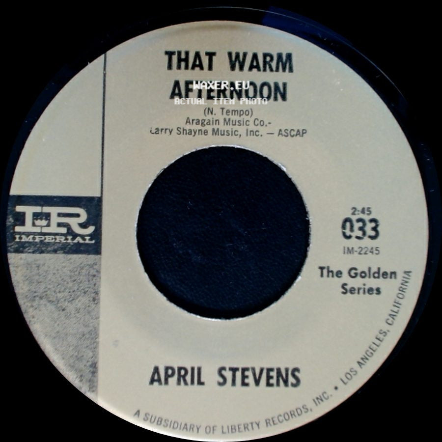 April Stevens - That Warm Afternoon / Teach Me Tiger side A