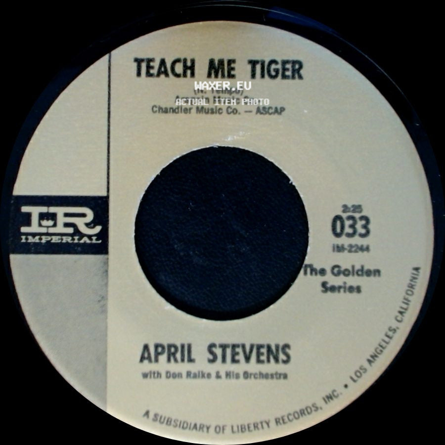 April Stevens - That Warm Afternoon / Teach Me Tiger side B