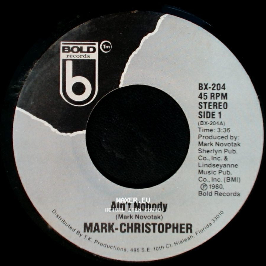 Mark-Christopher - Ain't Nobody / Proven Love side A