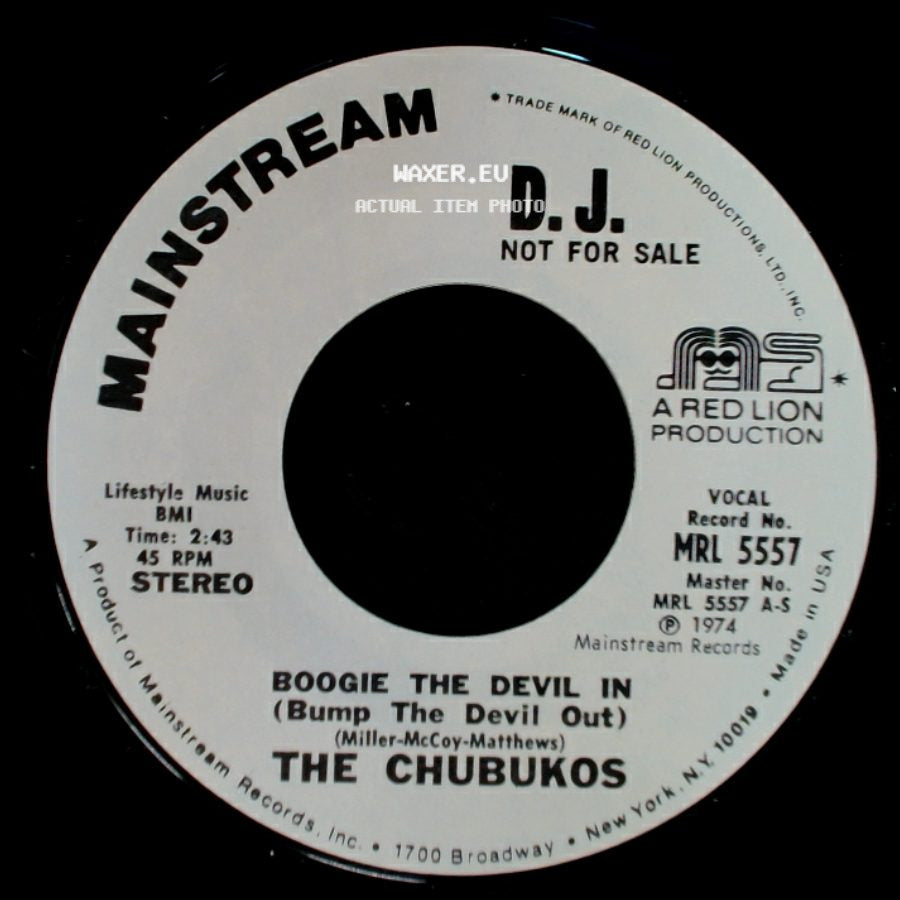 The Chubukos - Boogie The Devil In (Bump The Devil Out) / Boogie The Devil In (Bump The Devil Out) side A