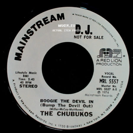 The Chubukos - Boogie The Devil In (Bump The Devil Out) / Boogie The Devil In (Bump The Devil Out) side A