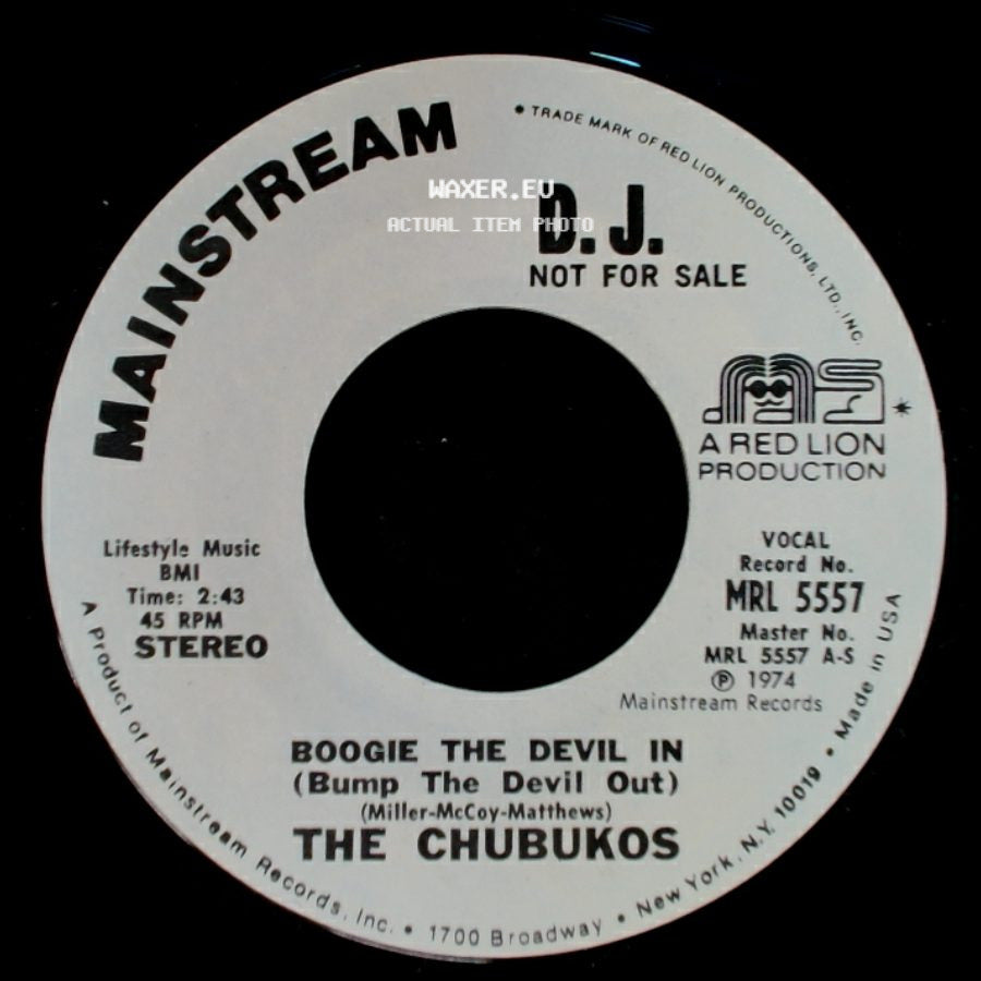 The Chubukos - Boogie The Devil In (Bump The Devil Out) / Boogie The Devil In (Bump The Devil Out) side A