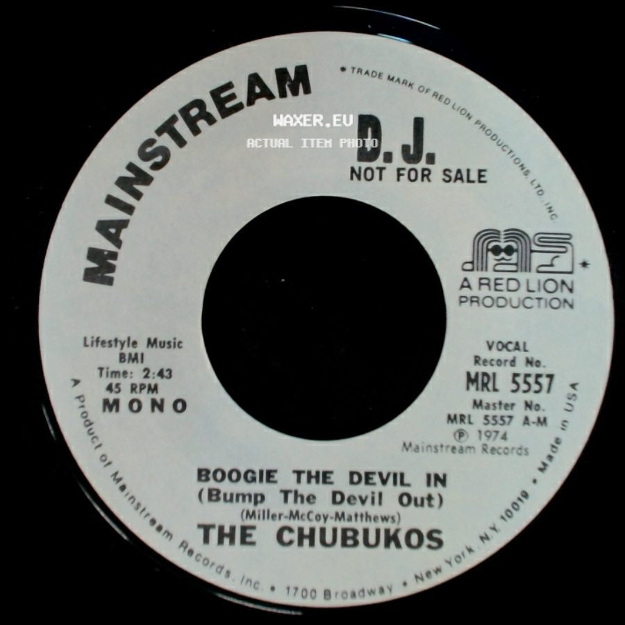 The Chubukos - Boogie The Devil In (Bump The Devil Out) / Boogie The Devil In (Bump The Devil Out) side B