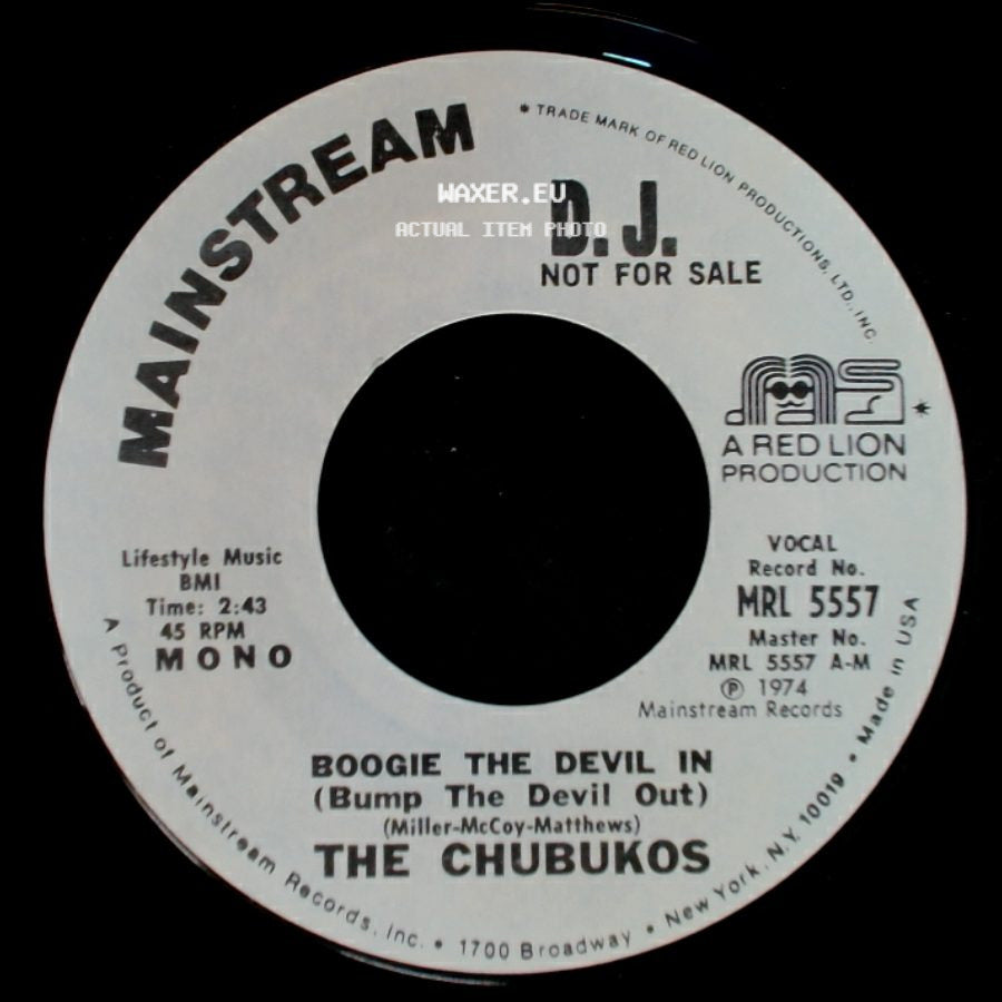The Chubukos - Boogie The Devil In (Bump The Devil Out) / Boogie The Devil In (Bump The Devil Out) side B