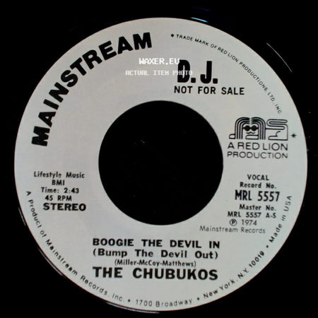 The Chubukos - Boogie The Devil In (Bump The Devil Out) / Boogie The Devil In (Bump The Devil Out) side B