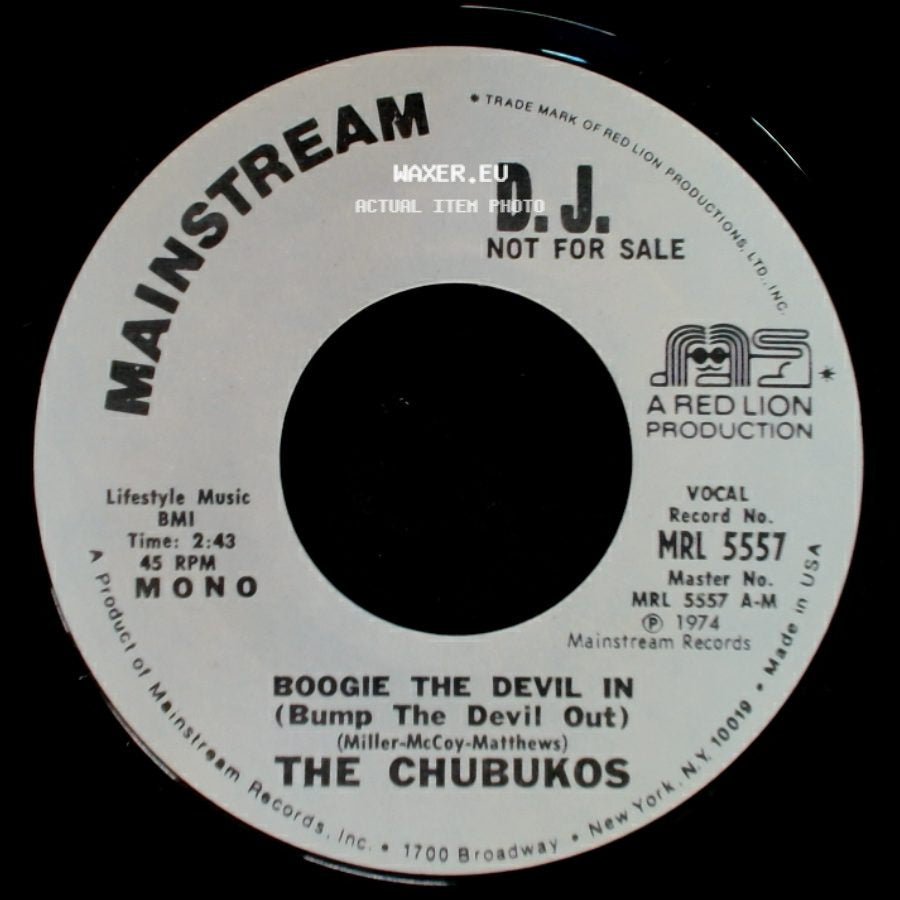 The Chubukos - Boogie The Devil In (Bump The Devil Out) / Boogie The Devil In (Bump The Devil Out) side A