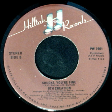 9Th Creation - Let's Dance / Shucks, You're Fine side B