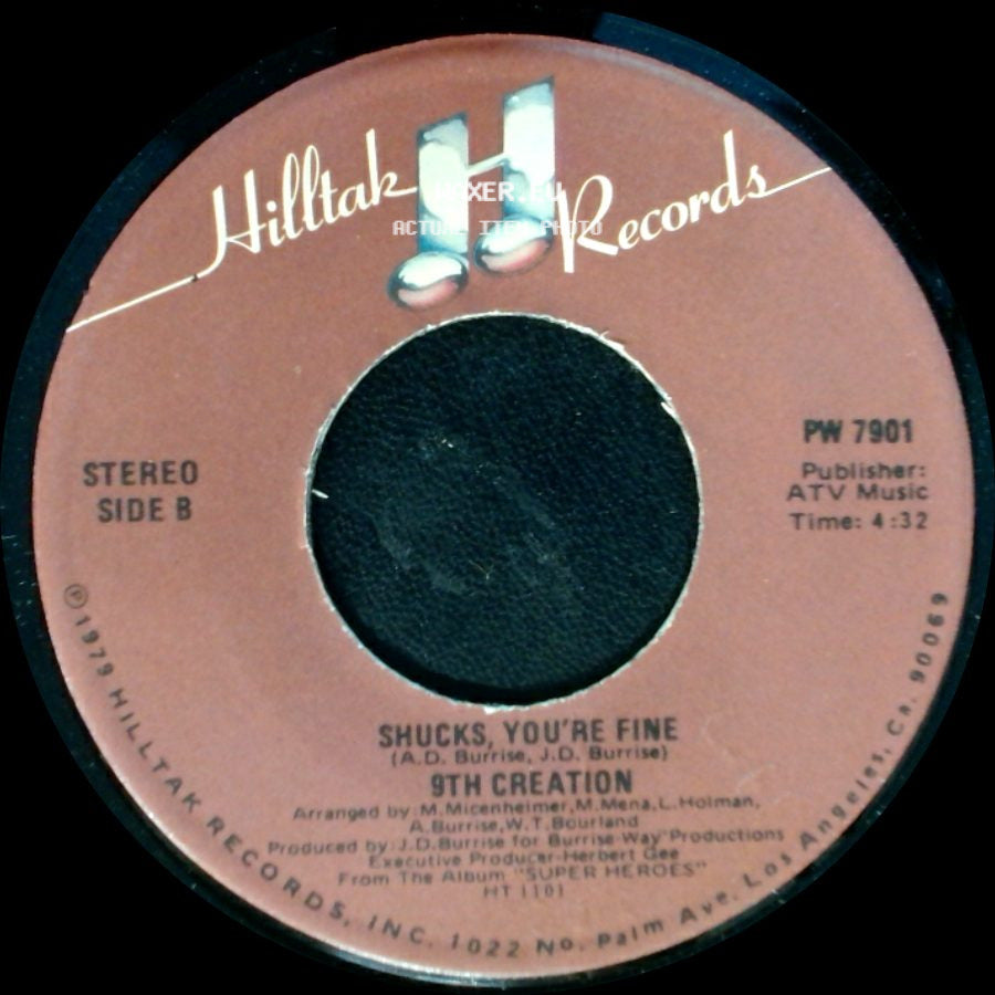 9Th Creation - Let's Dance / Shucks, You're Fine side B