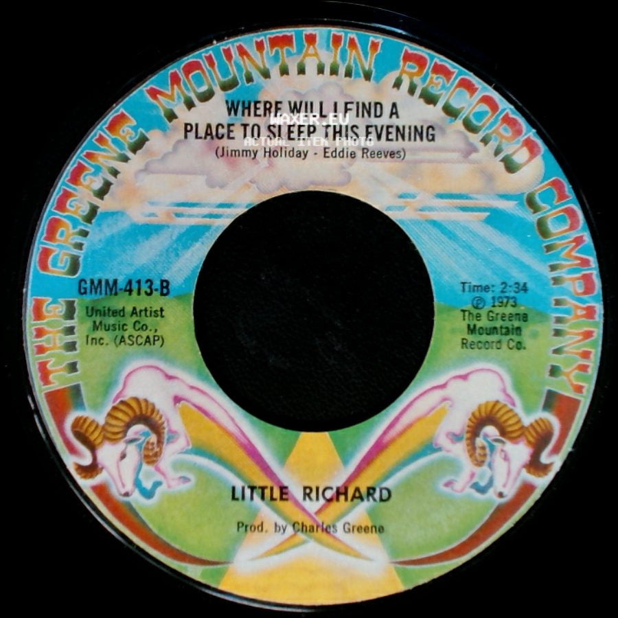 Little Richard - In The Middle Of The Night / Where Will I Find A Place To Sleep This Evening side B