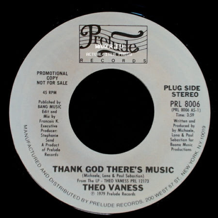 Theo Vaness - Thank God There's Music / I Can't Dance Without You side A