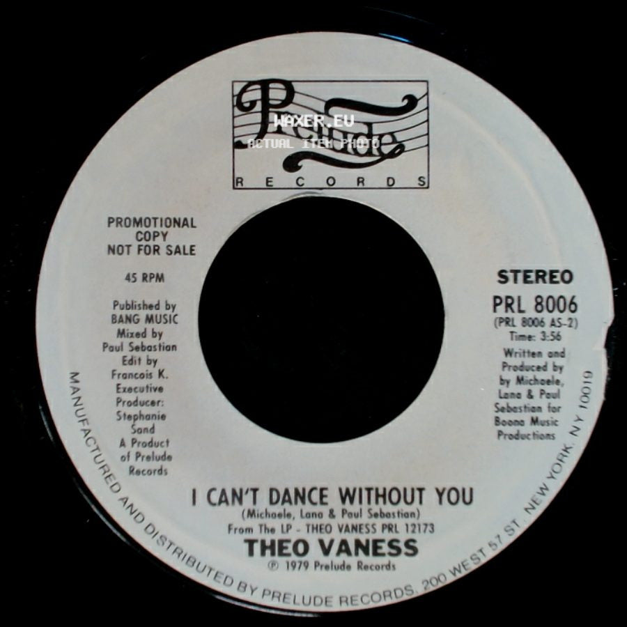 Theo Vaness - Thank God There's Music / I Can't Dance Without You side B