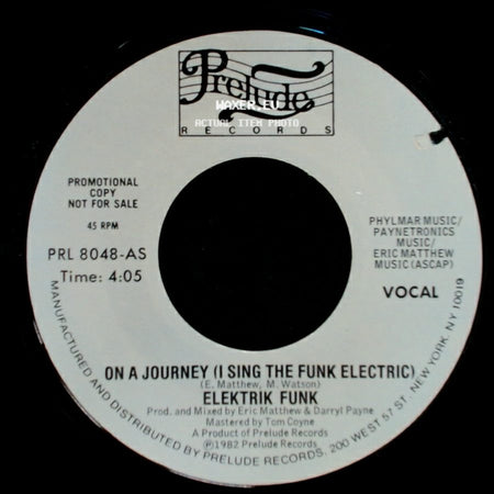 Elektrik Funk - On A Journey (I Sing The Funk Electric) / On A Journey (I Sing The Funk Electric) side A
